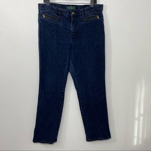 Lauren Ralph Lauren dark wash straight leg jeans 14P